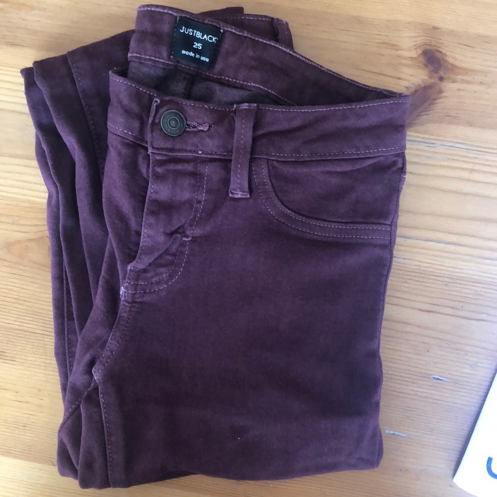 Burgundy Just Black Size 25 Jeans Skinny